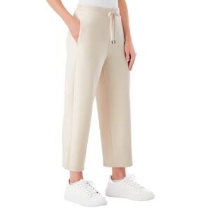 Members Mark Womens Soft Sandwash Wide Leg Crop Pants Cream Size XL